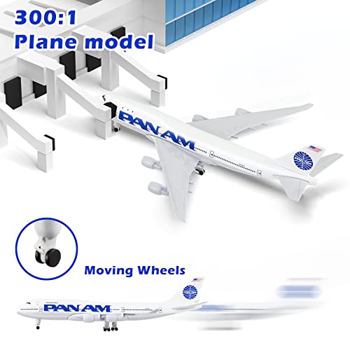 Lose Fun Park 1/300 Diecast Airplanes Model American PanAm Boeing 747 Model Airplane for Collections & Gifts - Thumbnail 2