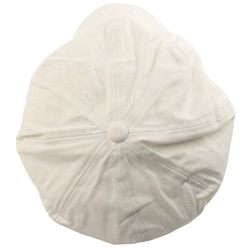 Summer 100% Cotton Plain Blank 8 Panel Newsboy Gatsby Apple Cabbie Cap Hat White #TOP1