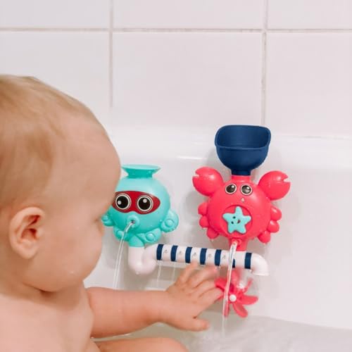 VTech - Maxi-Coffret de Bain Multi Activité, 15 Jouets de Bain Bébé, Animaux, Bateaux, 3 Formes, 3 Balles, Filet de Rangement, Cadeau Enfant Garçon et Fille Dès 1 An - Contenu en