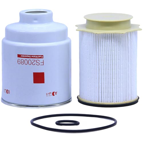 FS53000 & FS20089 Kit Fuel Filter Water Separator Set Replaces 68157291AA+68197867AA Compatible with 2013-2018 Dodge Ram 2500 3500 4500 5500 6.7L Cummins Diesel Turbo Engines (Pack of 1 Set)