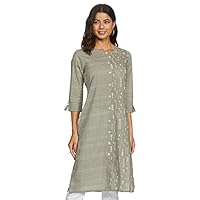 Max Women’s Printed Kurta with Three-Quarter Sleeves