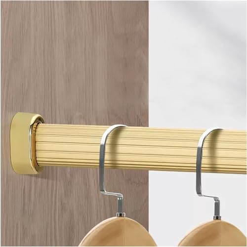 Tringles de placard en métal doré barre ovale alu rangement dressing et armoire à linge LWX