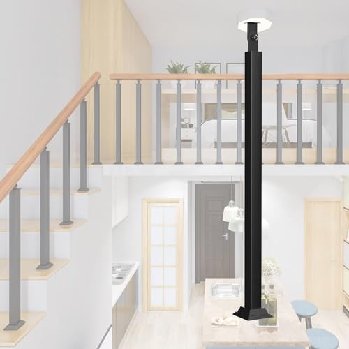 Barandilla de Escalera de Hierro Forjado Negro de 115 cm para Pasamanos Interior 2
