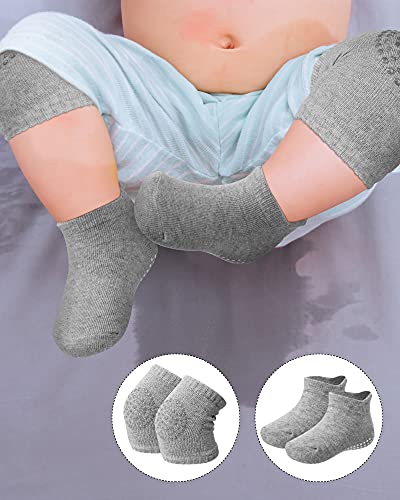 Syhood SYHOOD-KNEE PADS-Q741 10 Pairs Baby Crawling Anti-Slip Knee Pads And Anti-Slip Baby Socks Set Unisex Toddler Knee Protectors Non Slip Ankle Socks thumb #5