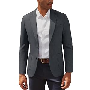 PJ PAUL JONES Mens Blazer Bsusinnes Suit Jackets One Button Casual Sports Coats