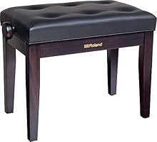 Solid wood construction Premium cushioned vinyl seat top Adjustable-height Rosewood finish Premium official Roland product