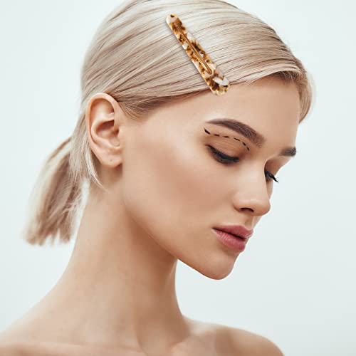 Cobahom 6 Pack 3.26 Inch Duckbill Hair Clips, Leopard Print Hair Pins Chic Tortoise Shell Hair Barrettes For Women And Girls (3 Beige + 3 Dark Brown) #TOP1