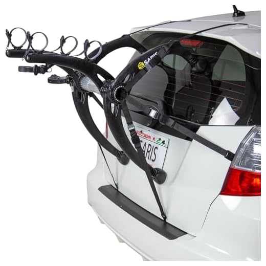 Saris Bones EX 2-Bike Trunk Rack Bicycle Carrier, Durable, Rust-Free, Anti-Sway Straps, Made in USA, Arc-Based Design, 100% Recyclable Materials