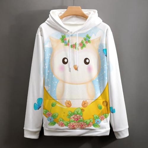Sweatshirt Pull Hibou UMENG - Finis les Pulls Inconfortables Taille S Unisexe - 4