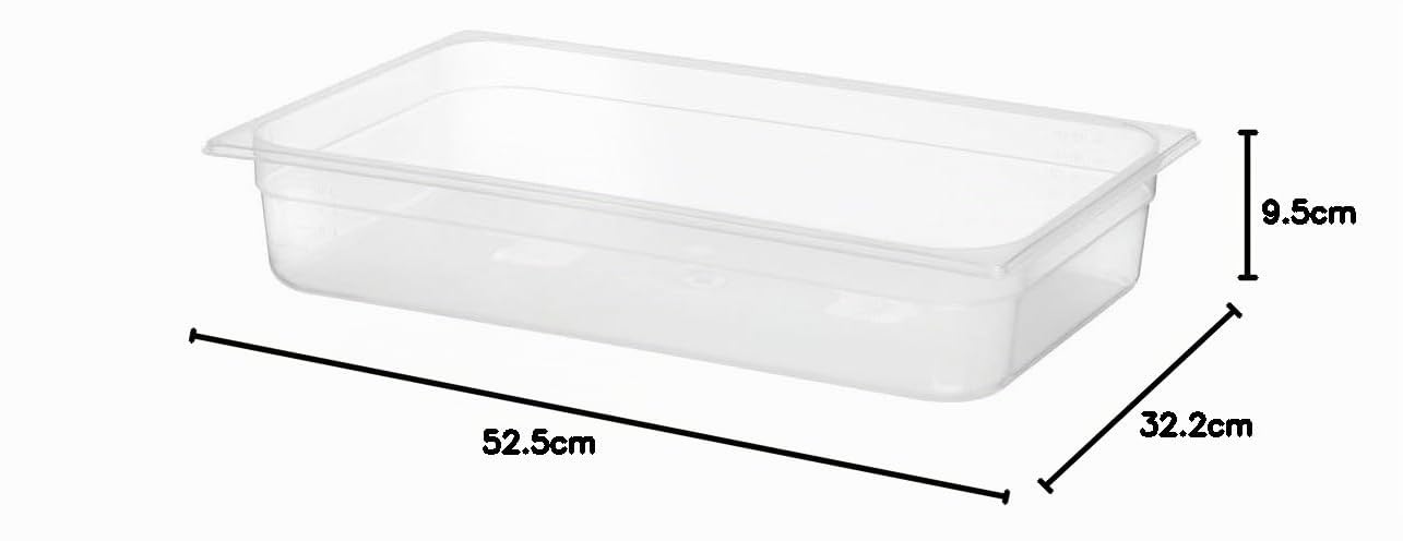 HENDI Contenitore Gastronorm GN 1/1, Profi Line, polipropilene traslucido, resistenza termica -40 °C a 80 °C, adatto a microonde, 12L, 530x325x(H) 100mm