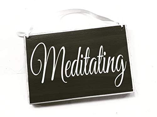 Amazon.com: Meditating 8x6 Custom Wood Sign Zen Yoga Soft Voices OM Please Do Not Disturb Yoga ...