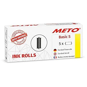 METO Kleurrollen voor METO Basic S/Arrow S, (5 stuks, zwart, 1 regel, voor 22 x 12 mm etiketten)