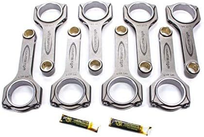 Callies Connecting Rod, Compstar, H Beam, 6.125 in Long, Bushed, 7/16 in Cap Screws, ARP2000, GM LS-Series, Set of 8 (CSC6125DS2A2AH)