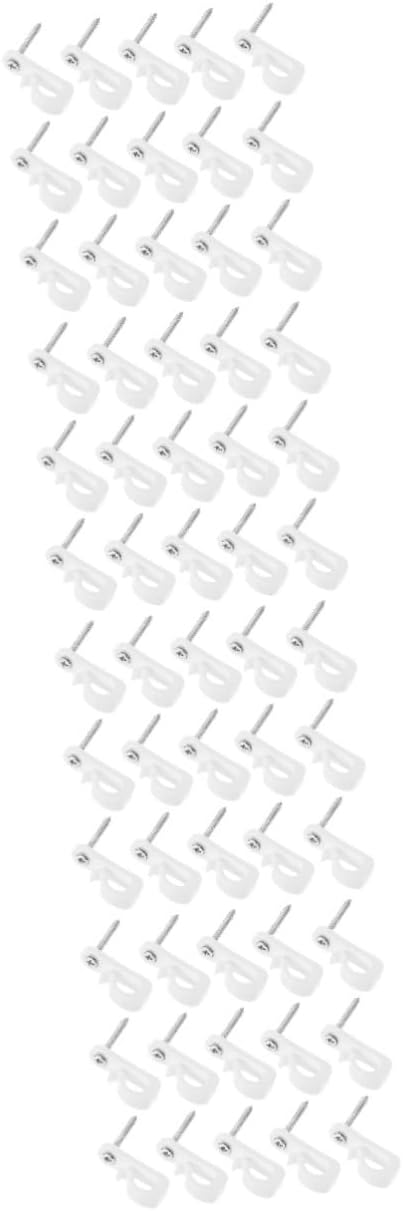 Healifty 80sets Screw Hooks for Hanging Christmas Lights Light Wire Clips Use Easy Installation and Plant Baskets