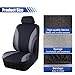 Car Front Seat Cover Set, Sporty Breathable Seat Covers with Removable Headrest Covers, Easy Installation Seat Protectors, Universal Car Interior Decoration, Airbag Compatible (Dark Grey & Light Grey)