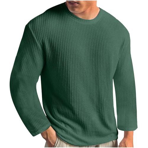 Men Crewneck Sweaters Long Sleeve Pullover Tops Casual Lightweight Knitted Sweater Slim Fit Fashion Fall Outfits 2024