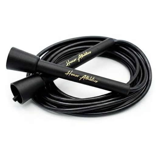 HONOR ATHLETICS Speed Rope, Springseil – ideal für Double Unders, Boxen, MMA & Cardio-Fitnesstraining (Schwarz, 10 ft rope – (Fits users up to 6'3"))