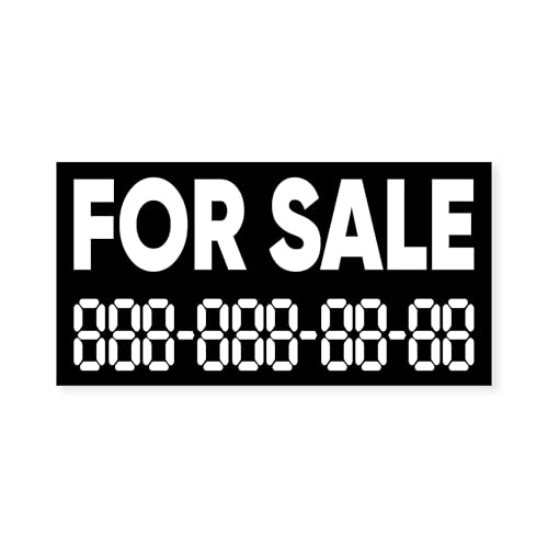 EBENY (FOR SALE) Custom Vinyl Decal for Car Window – Custom Vinyl Sticker with Phone Number – Weatherproof Decal 6.5" x 12.5" - Fits Car
