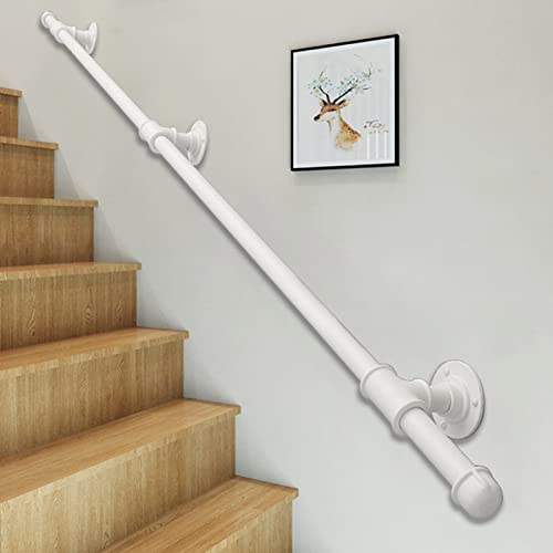 Rampe de sécurité blanche pour escalier intérieur de loft et maison moderne - 2