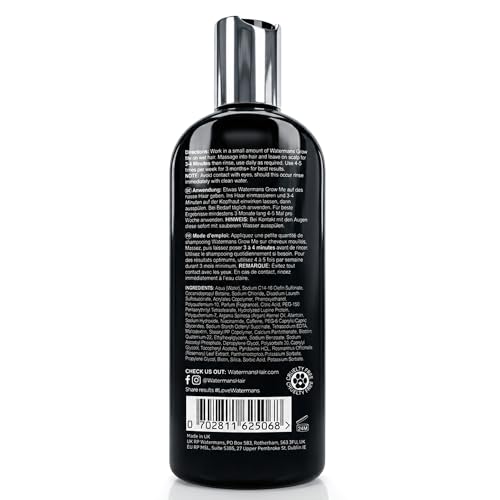 Grow Me Haarwachstums-Shampoo – nicht nur ein Koffein-Shampoo, wir enthalten Biotin, Arganöl, Rosmarin, Niacinamid. Haarverdichtungsbehandlung für Frauen und Männer mit fortschreitender Ausdünnung.