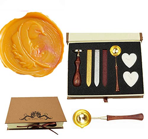 MNYR Feather Pen Wax Seal Stamp Melting Spoon Sealing Wax Sticks Candle Box Set Embellishment Wedding Invitation Card Snail Mail Gift Wrapping Wine Package Christmas Gift Idea Nature Wax Seal Stamp MNYR Feather Pen Wax Seal Stamp Melting Spoon Sealing Wax Sticks Candle Box Set Embellishment Wedding Invitation Card Snail Mail Gift Wrapping Wine Package Christmas Gift Idea Nature Wax Seal Stamp