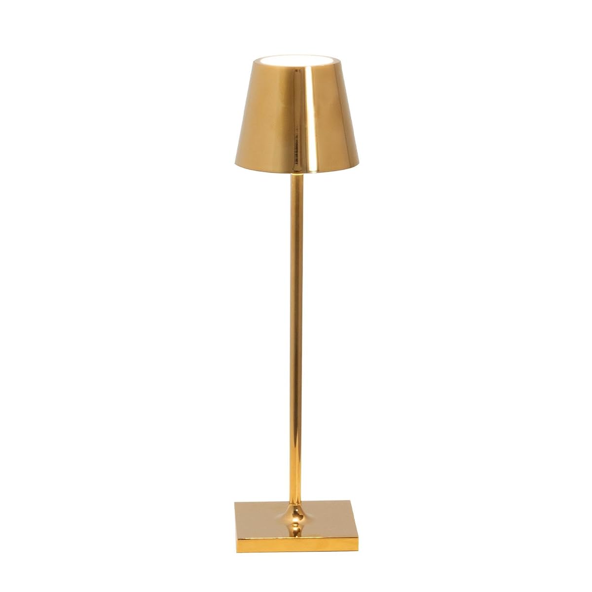 Zafferano, Poldina Micro Lamp With Glossy Gold Finish, Rechargeable Cordless
