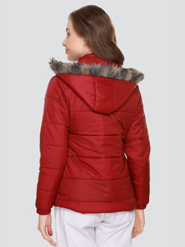 Image of RARE TIMES Women's Stylish Solid Full Sleeves Jacket | Winter Wear Quilted Jacket for Travelling | Regulaer Fit Puffer Jacket For Women