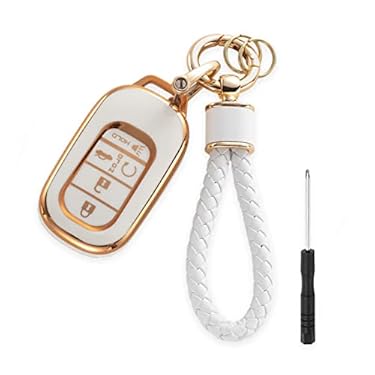 AMAZON - Anzaxni for Honda Key Fob Cover with Keychain, Soft TPU Key Case Protection Fit for 2022 Honda Accord Civic CRV Pilot Odyssey 11th Gen Smart Key Holder