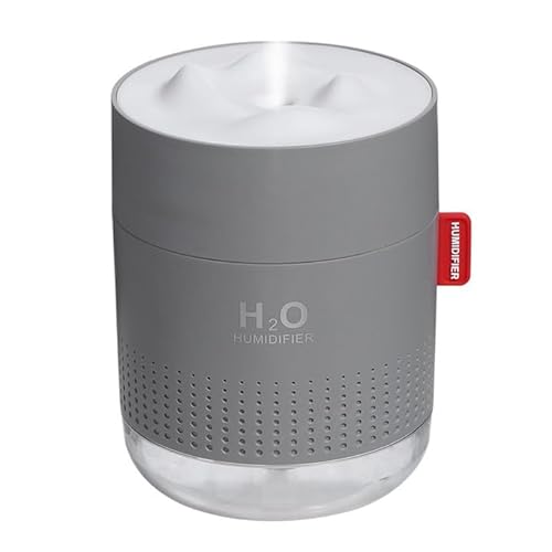 Humidifier for Bedroom Cool Mist Mini Air Humidifiers with 2 Mist Modes and Night Light USB Charging Portable Desk Plant Humidifier For Home Office Baby Room 500ml Grey