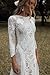 Mermaid Wedding Dresses for Bride 2026 Beach Long Sleeve Lace Backless Boho Bridal Dress for Bride with Train Ivory US2