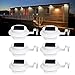 6Pack Outdoor Solar Gutter LED Lights - White Sun Power Smart Solar Gutter Night Utility Security Light