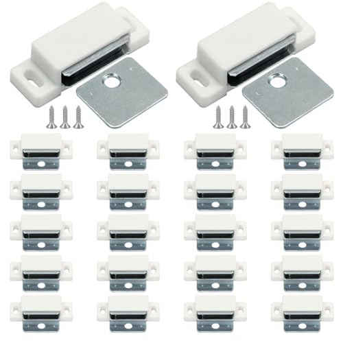 Jersvimc 24Pcs Cabinet Door Magnets Catch, White by Jersvimc - Used condition - Image 2