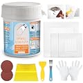 Drywall Repair Kit, Drywall Patch Repair Kit with 8.8OZ White Wall Repair Putty, Scraper Sandpapers Gloves for Heavy Duty Plaster Wall Repair, Easy to Fill Holes in Home Wall & Quick Repair Crack