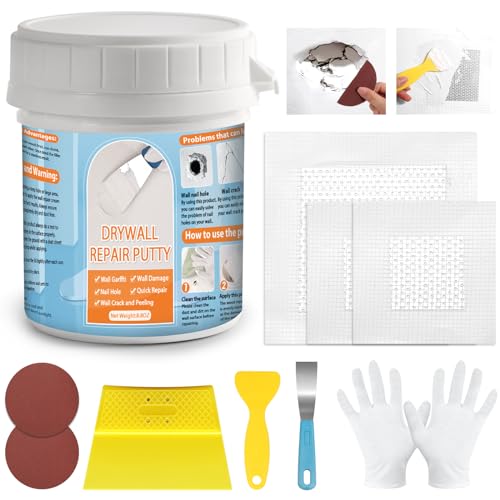 Drywall Repair Kit with Putty and Tools