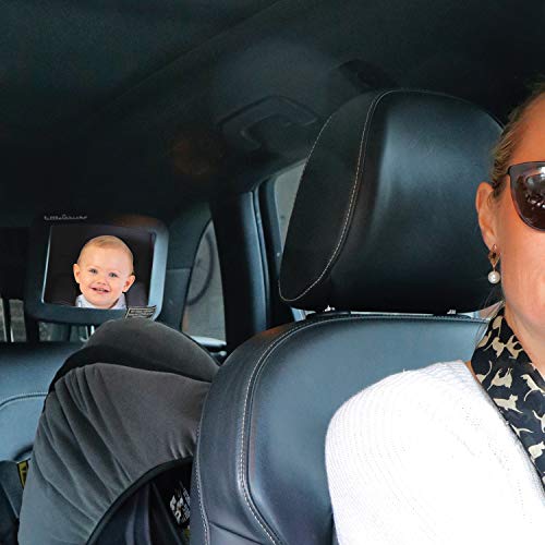 Little Chicks Espelho de carro ajustável para banco traseiro com mostrador de segurança – para assen