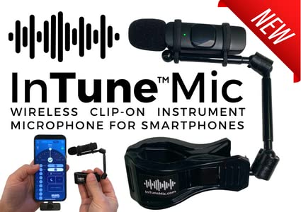 Intune Mic - Wireless Clip-On Instrument Microphone For Smartphones, Compatible With Ios & Android, Tuner Apps, Lightweight And Portable (Lightning) #TOP1