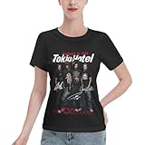 ⍤ Coupe ajustée et polyvalente : Le tissu légèrement élastique présente une coupe ajustée, ni serrée ni ample, qui épouse les formes du corps et convient à toutes les morphologies. T-shirts col rond pour femme