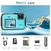 VETEK Underwater Camera, UHD 5K 64MP 16FT Waterproof Digital Camera with WiFi Connection 16X Zoom Selfie Dual Screens Waterproof for Snorkeling with 32GB Card and 1200mAh Battery(Blue)