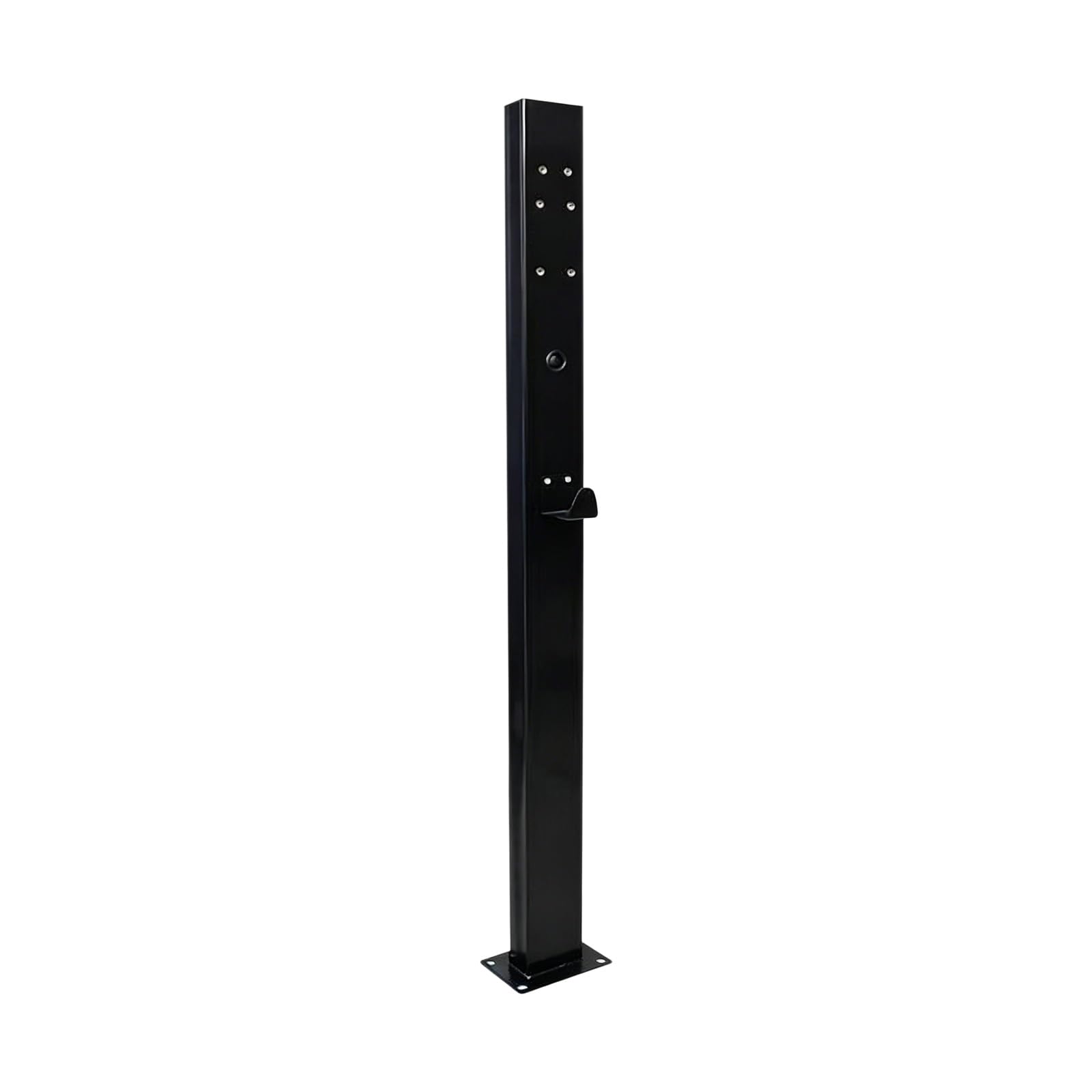 Pedestal de Carga para Vehículos Eléctricos,Poste de Carga Doméstico,Poste de Acero con Recubrimiento en Polvo Resistente al Agua, con Ganchos for Cables y Accesorios de Montaje,Negro