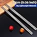 2 Pairs Titanium Chopsticks, Pure Titanium Metal Chopsticks, Ultralight and Reusable Chopstick, Durable Dishwasher Safe Eco-Friendly, for Camping Home Travel, Silver, 9 inch