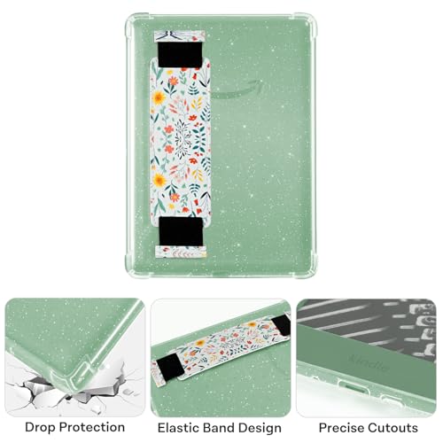 Image of CoBak Case for 6 inch E-Reader (2024 & 2022, 11th Gen) - Ultra-Slim Soft TPU Transparent Cover Lightweight & Durable Protector,Flower