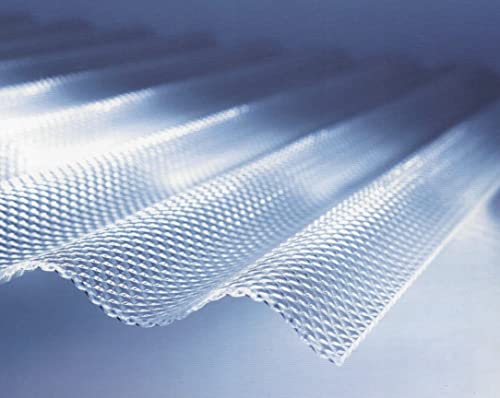 Polycarbonat Wellplatten Lichtplatten Profil 76/18 - Sinus (Welle) - Wabe klar, bronce u. graphit - Stärke 2,8 mm - UV beständig - uneingeschränkt hagelfest - ab 24,90 Euro/m² (klar, 3000)