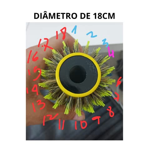 Escova Profissional Cabelo Cerdas De Javali Tam. M 18 cabelereiro (ROSA)