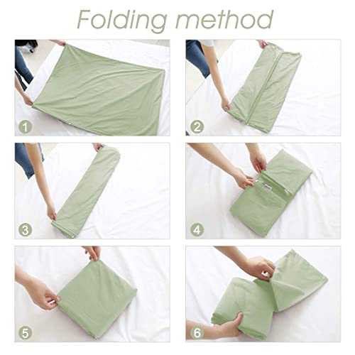 Sleeping Bag Liner Camping Travel Home Bed Sheet Lightweight Breathable Hotel Compact Sacks (Green, 63 * 82.7In) #TOP6