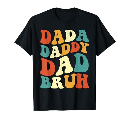Dada Daddy Dad Bruh Retro Vintage Divertido Día del Padre Vintage Camiseta