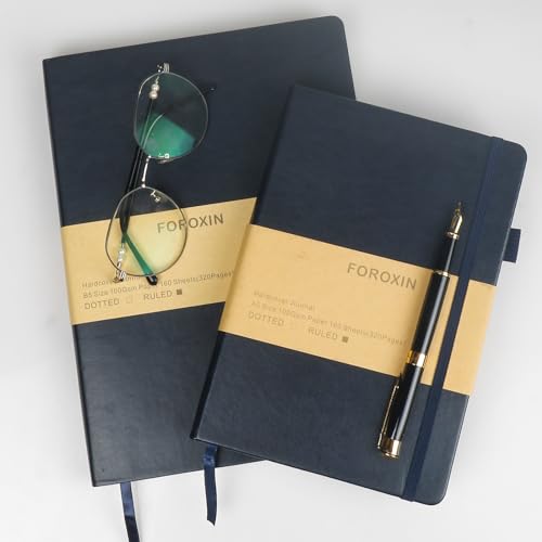 Carnet de notes ligné grand cahier noir 320 pages format B5 19x26