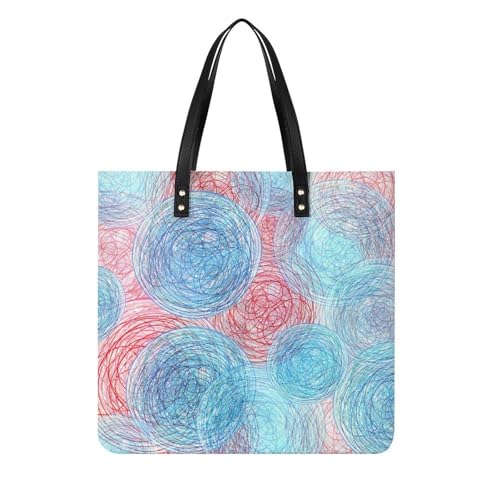 Tote bag de voyage 39x39cm cercle de couleurs avec grand volume d'épaule