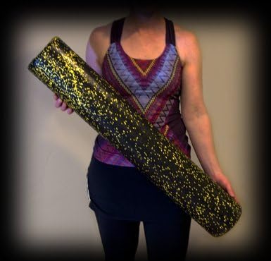 USA Foam Roller, Extra Firm High Density Foam Rollers for Exercise - 36 inch Black & Yellow (2.8lbs/ft³ Density) with 3 Year Warranty