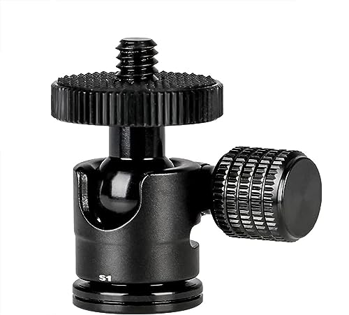 koolehaoda 3/8 Mini Ball Head for Camera Tripod Monopod (3/8 Ball Head)