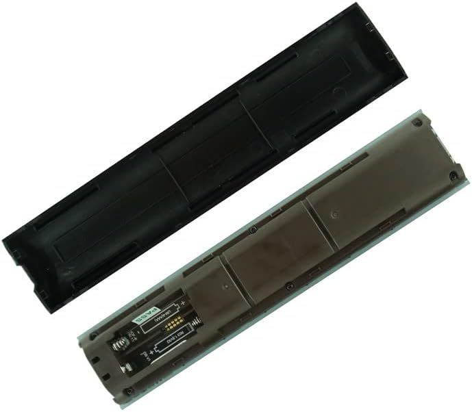 Quddiem view of the HCDZ replacement remote control with various buttons.